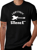 I Destroy Silence T-Shirt - Guitar Graphic Tee