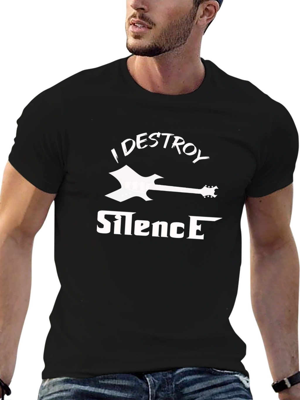 I Destroy Silence T-Shirt - Guitar Graphic Tee