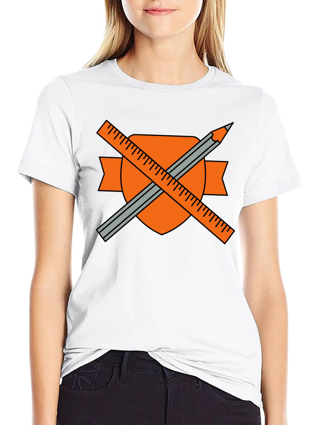 Engineers T-Shirt: Ruler & Pencil Design