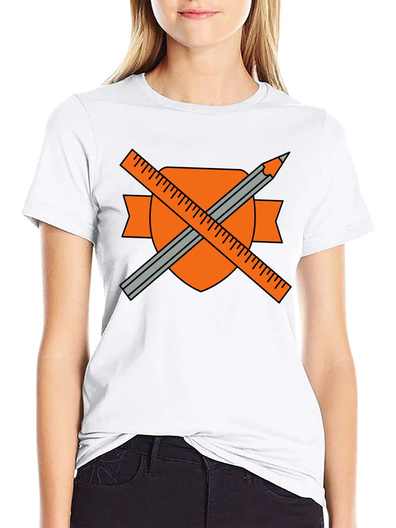 Engineers T-Shirt: Ruler & Pencil Design