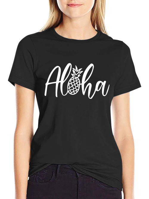 Aloha Pineapple Graphic T-Shirt - Casual Summer Style