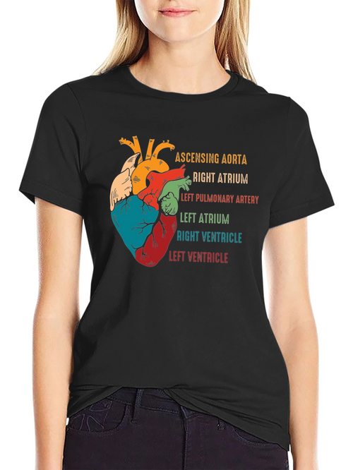 Anatomical Heart T-Shirt - Human Anatomy Graphic Tee