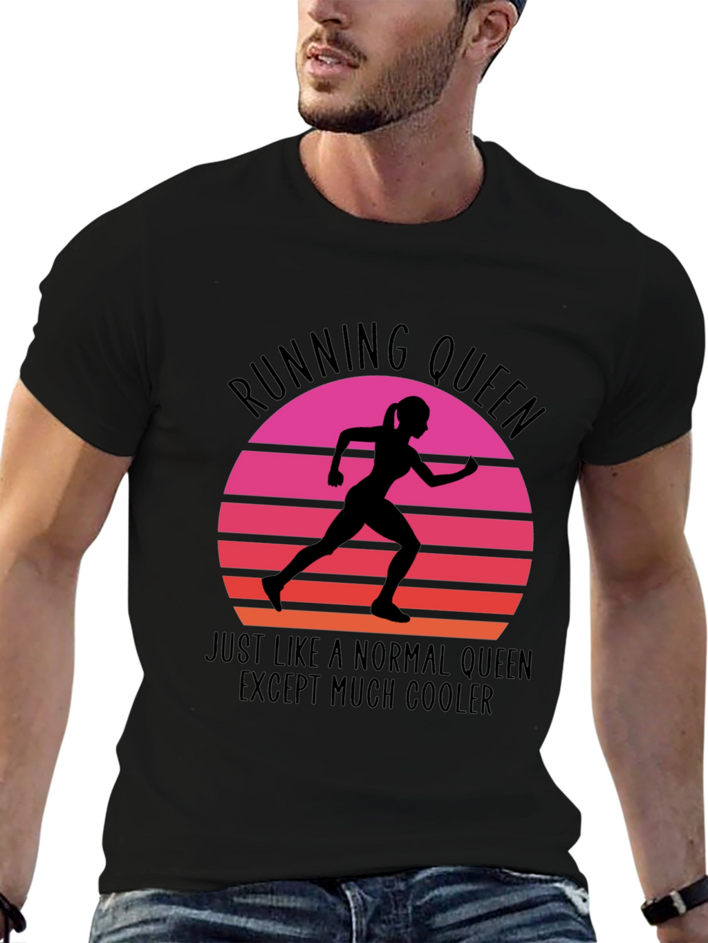 Running Queen Graphic Tee - Cool Comfortable Stylish