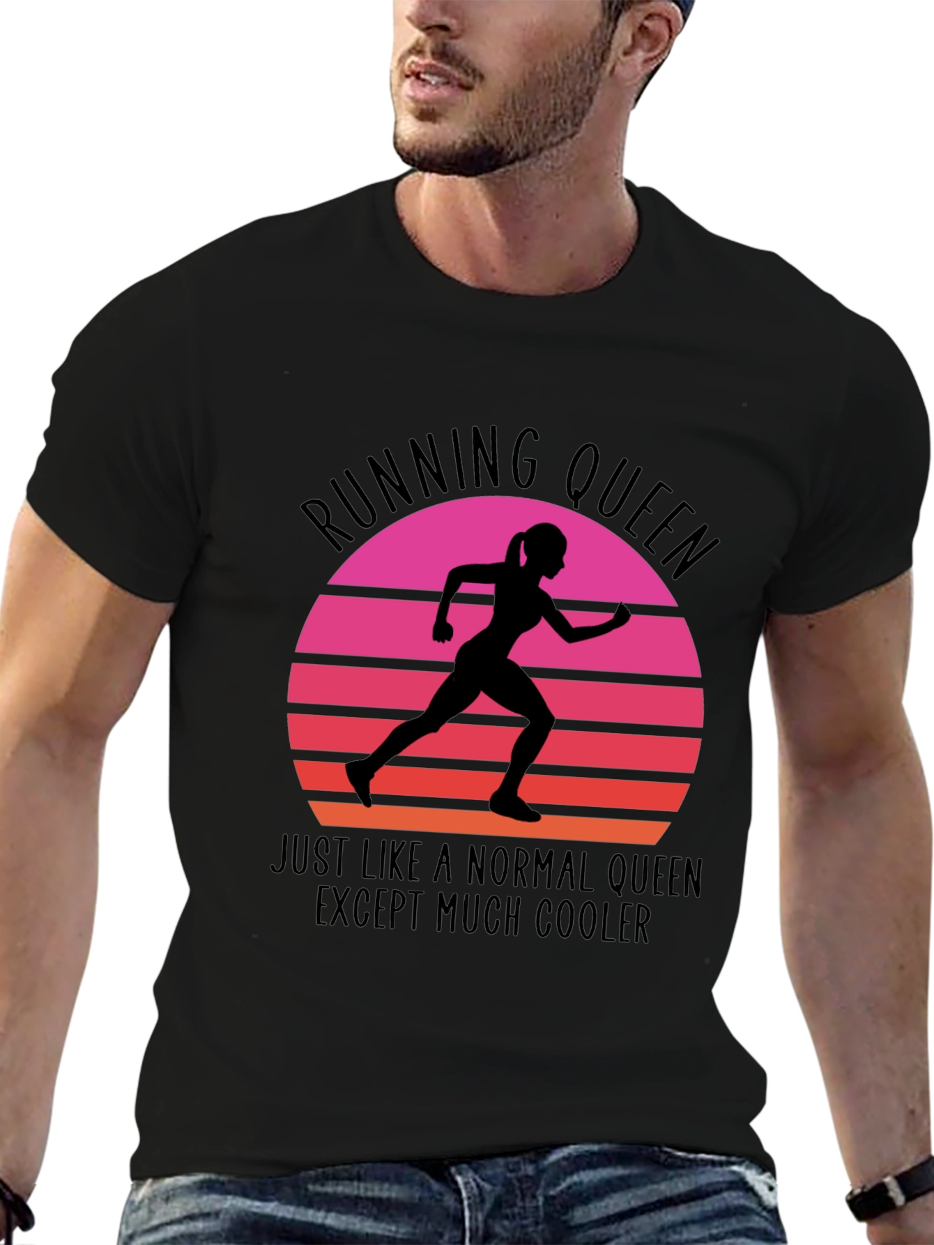 Running Queen Graphic Tee - Cool Comfortable Stylish