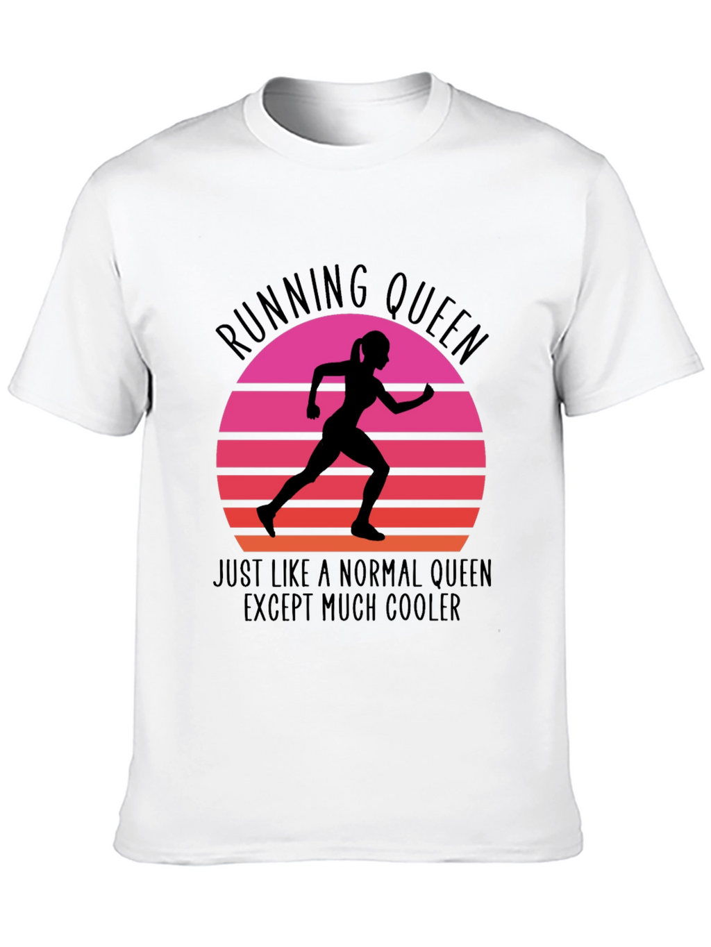 Running Queen Graphic Tee - Cool Comfortable Stylish