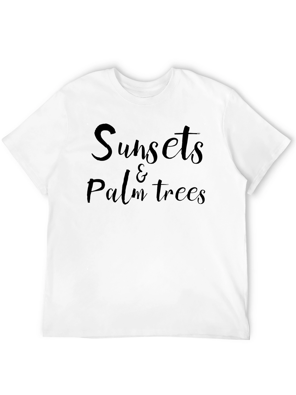 Sunsets & Palm Trees Graphic Tee - Black