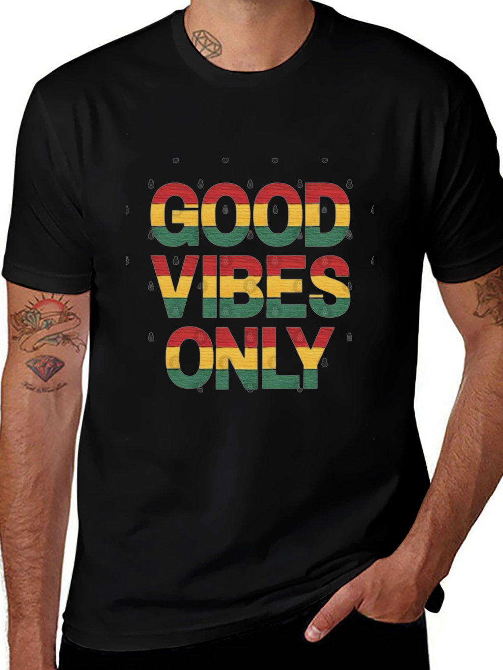 Good Vibes Only Graphic Tee - Reggae Inspired Style