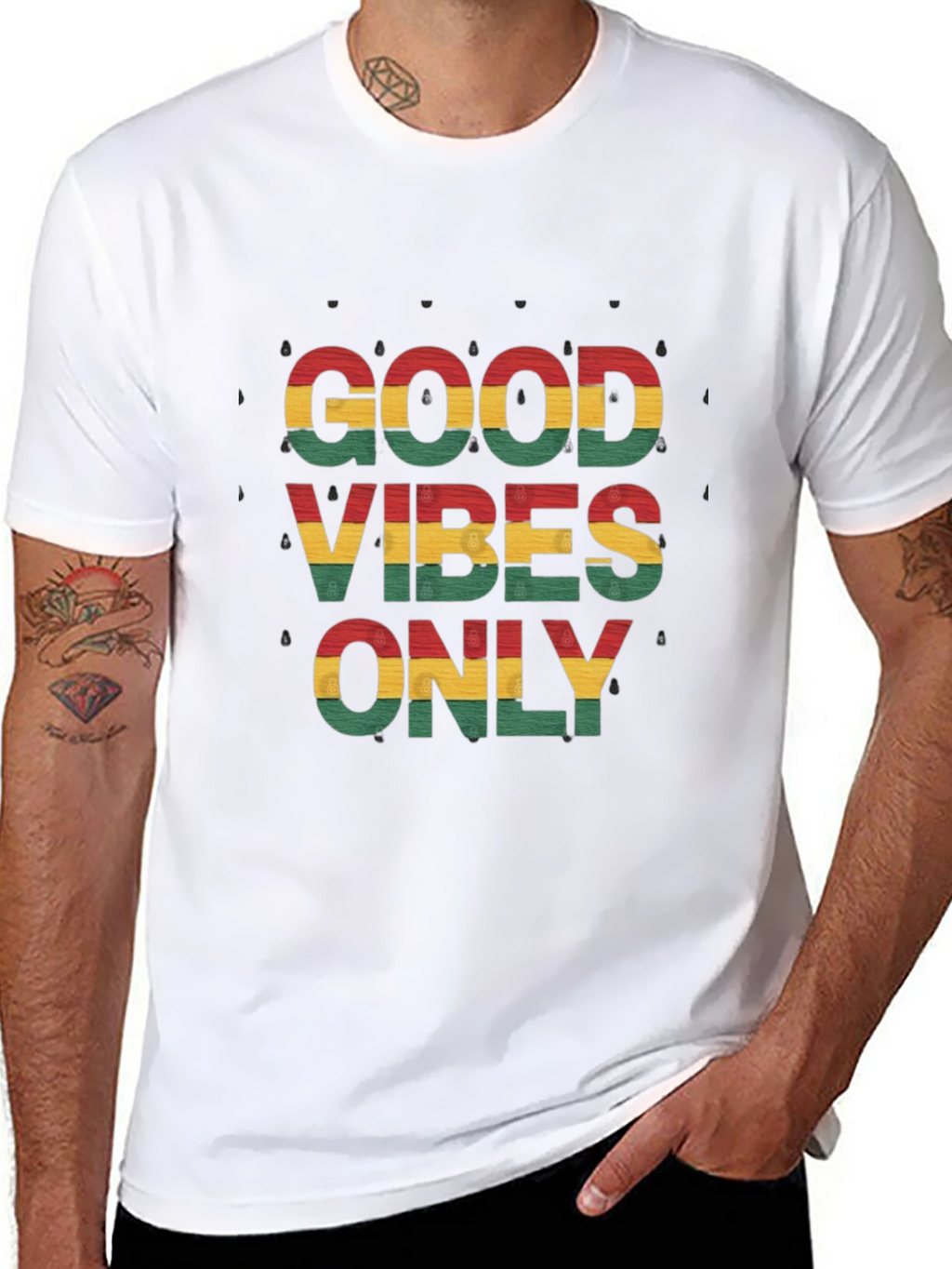 Good Vibes Only Graphic Tee - Reggae Inspired Style