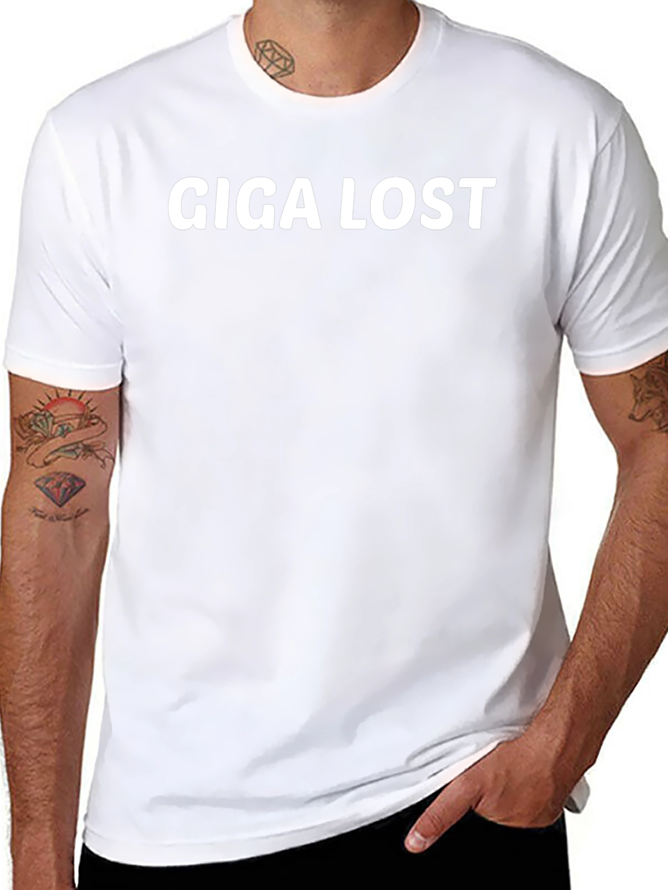 Giga Lost Graphic T-Shirt - Mens Casual Tee