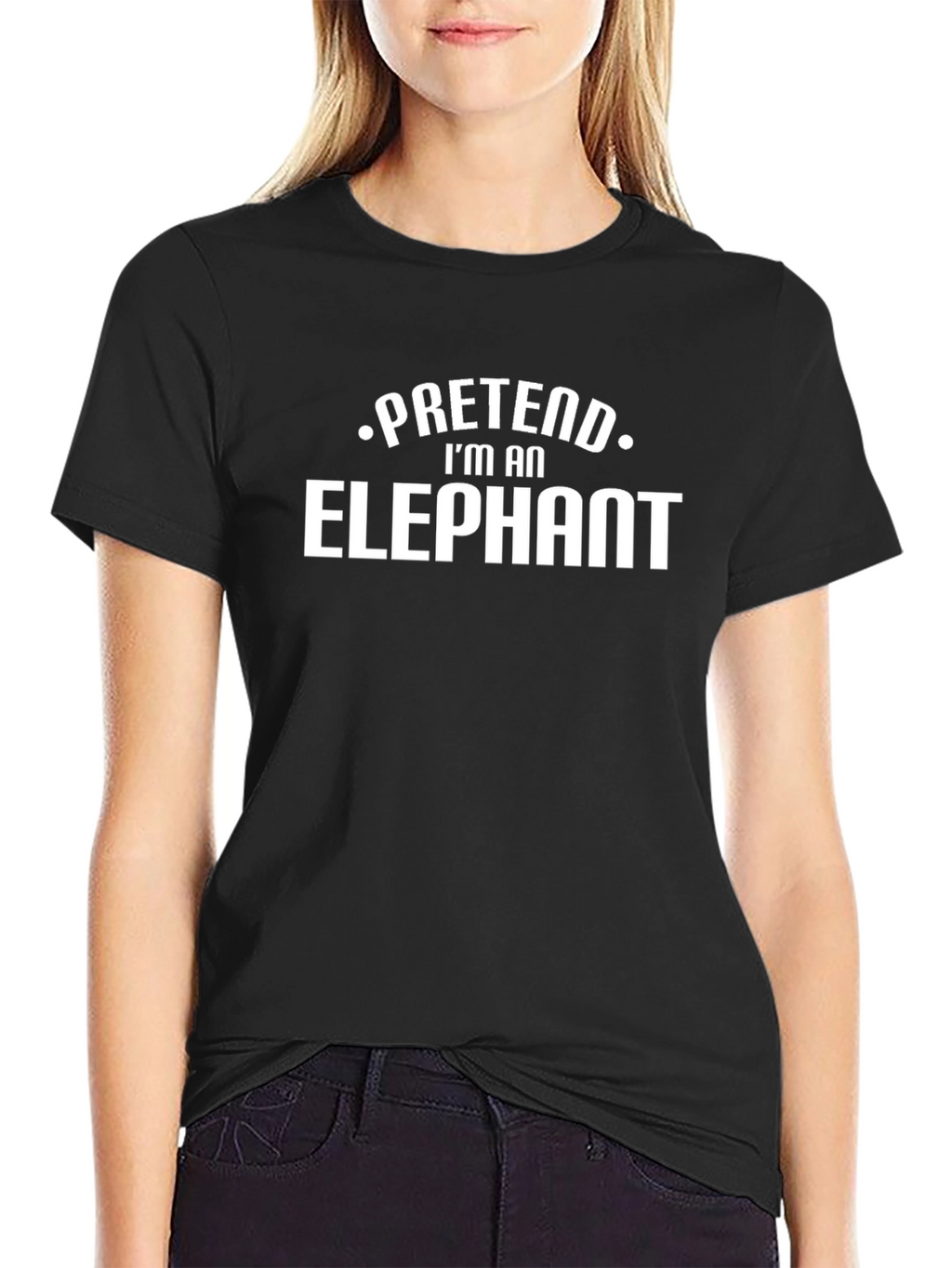 Pretend Im An Elephant Mens Black T-Shirt