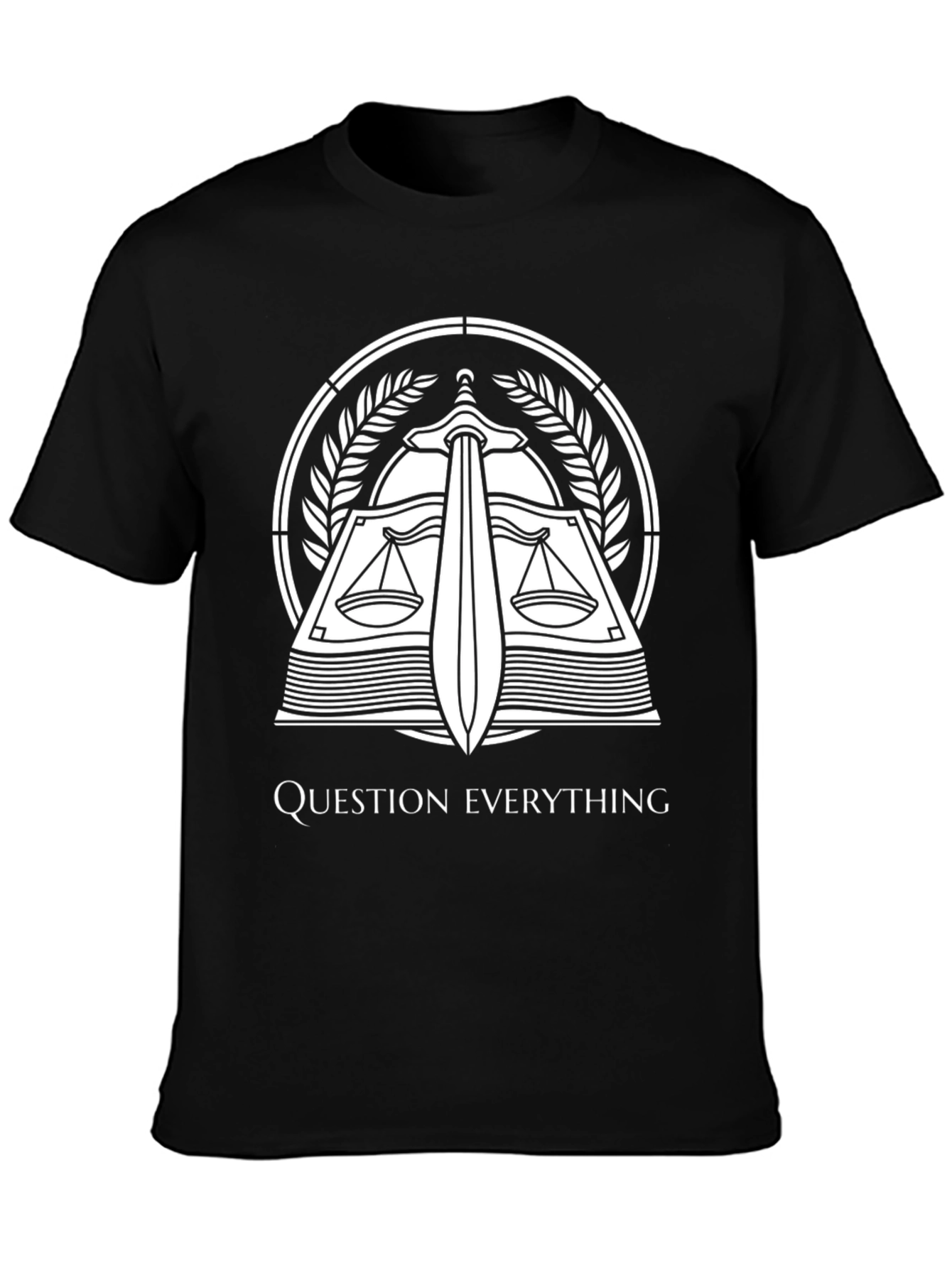 Question Everything Graphic Tee - Black Cotton