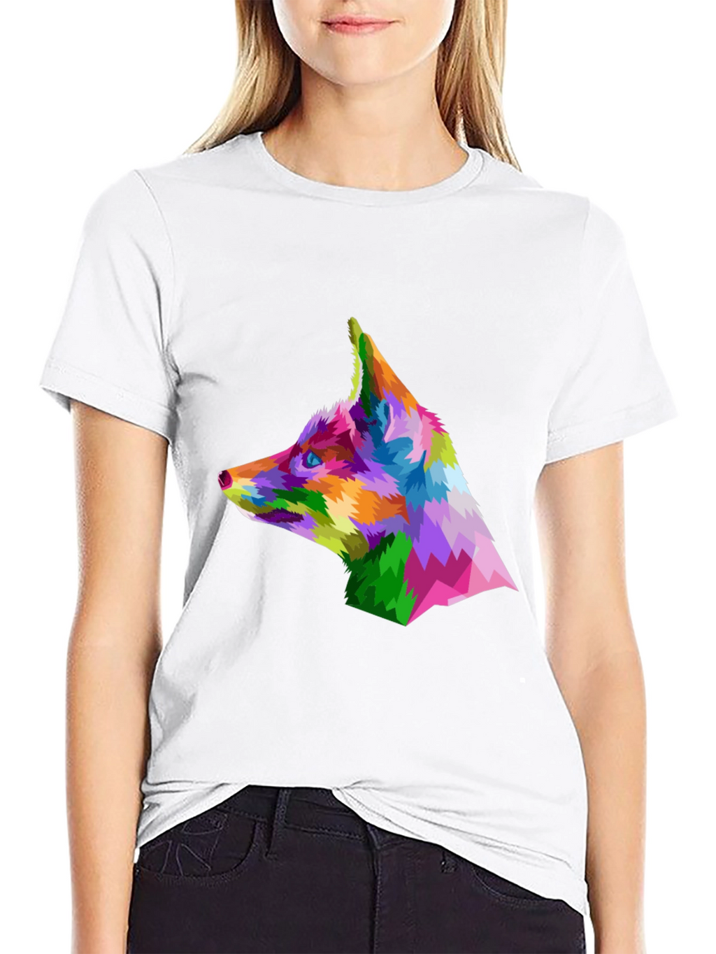Geometric Fox Head T-Shirt