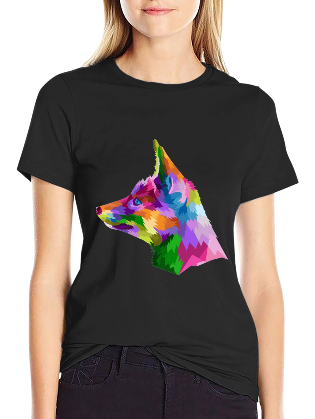 Geometric Fox Head T-Shirt