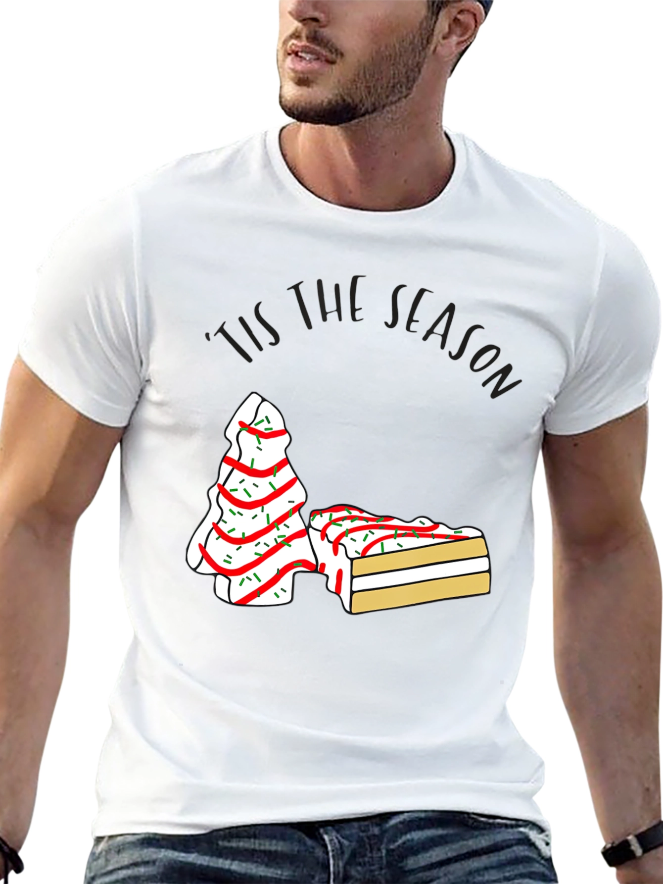 Festive Tis the Season Cake T-Shirt