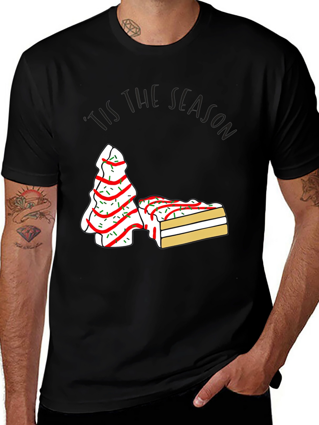 Festive Tis the Season Cake T-Shirt