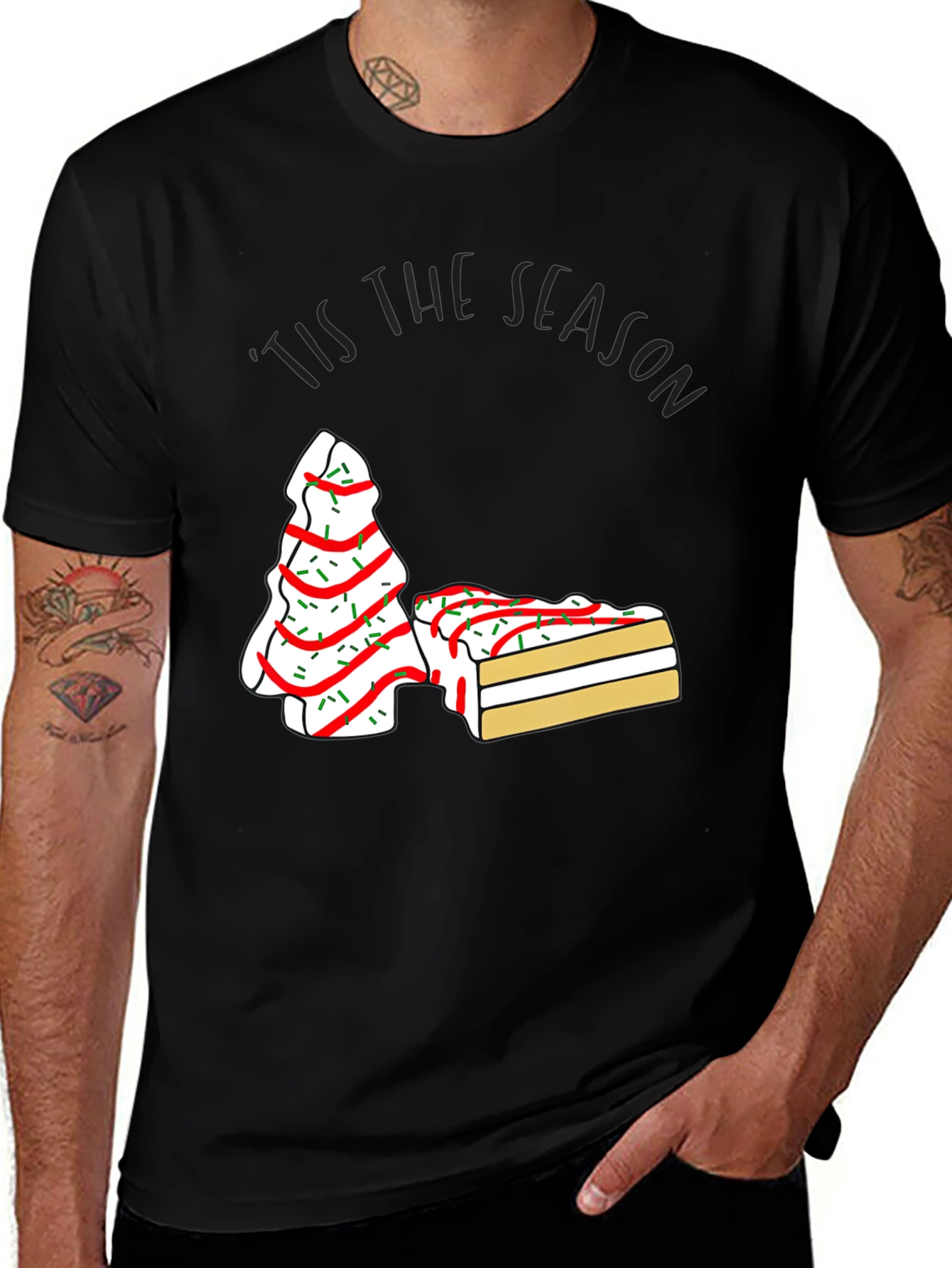 Festive Tis the Season Cake T-Shirt