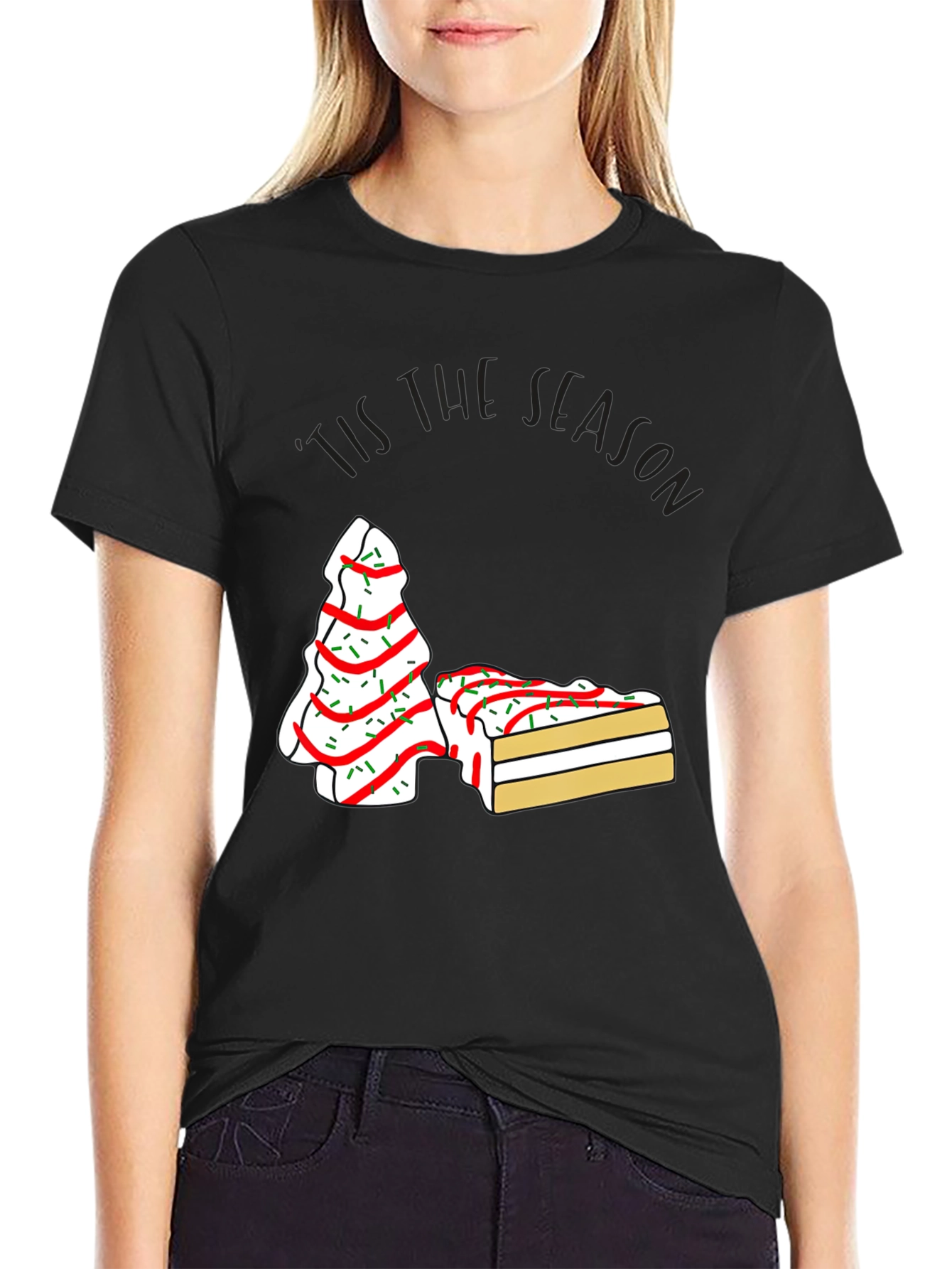 Festive Tis the Season Cake T-Shirt