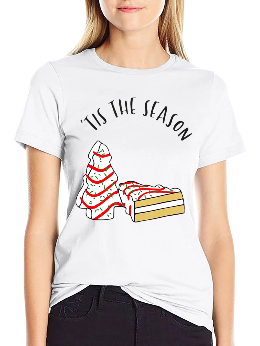 Festive Tis the Season Cake T-Shirt