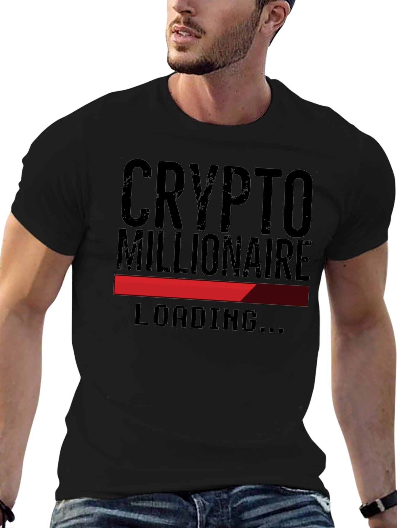 Crypto Millionaire Loading T-Shirt - Black