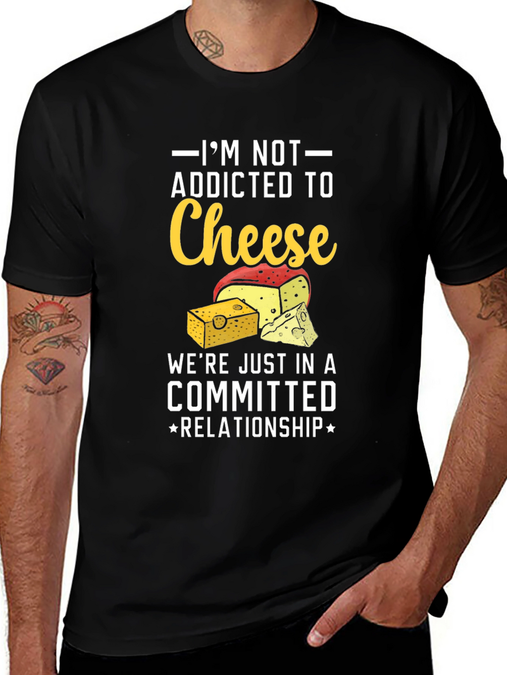 Funny Cheese Lover T-Shirt: Committed Relationship Tee