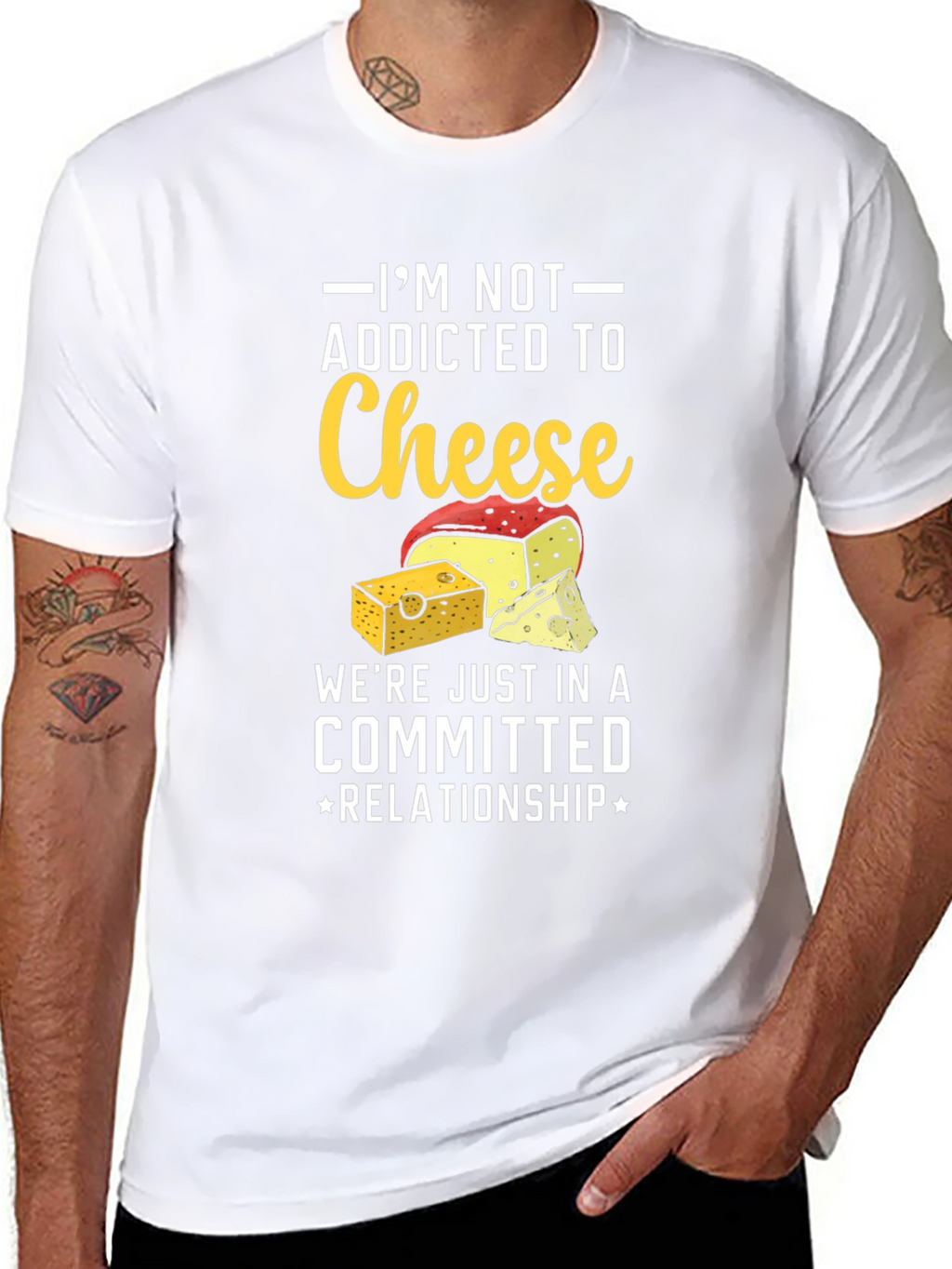 Funny Cheese Lover T-Shirt: Committed Relationship Tee
