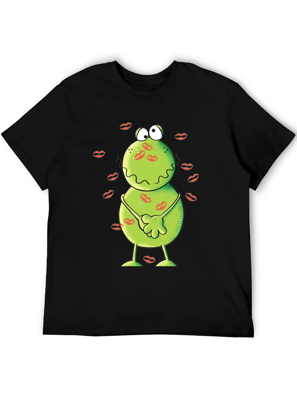 Kissed Frog Graphic Tee - Mens Black T-Shirt