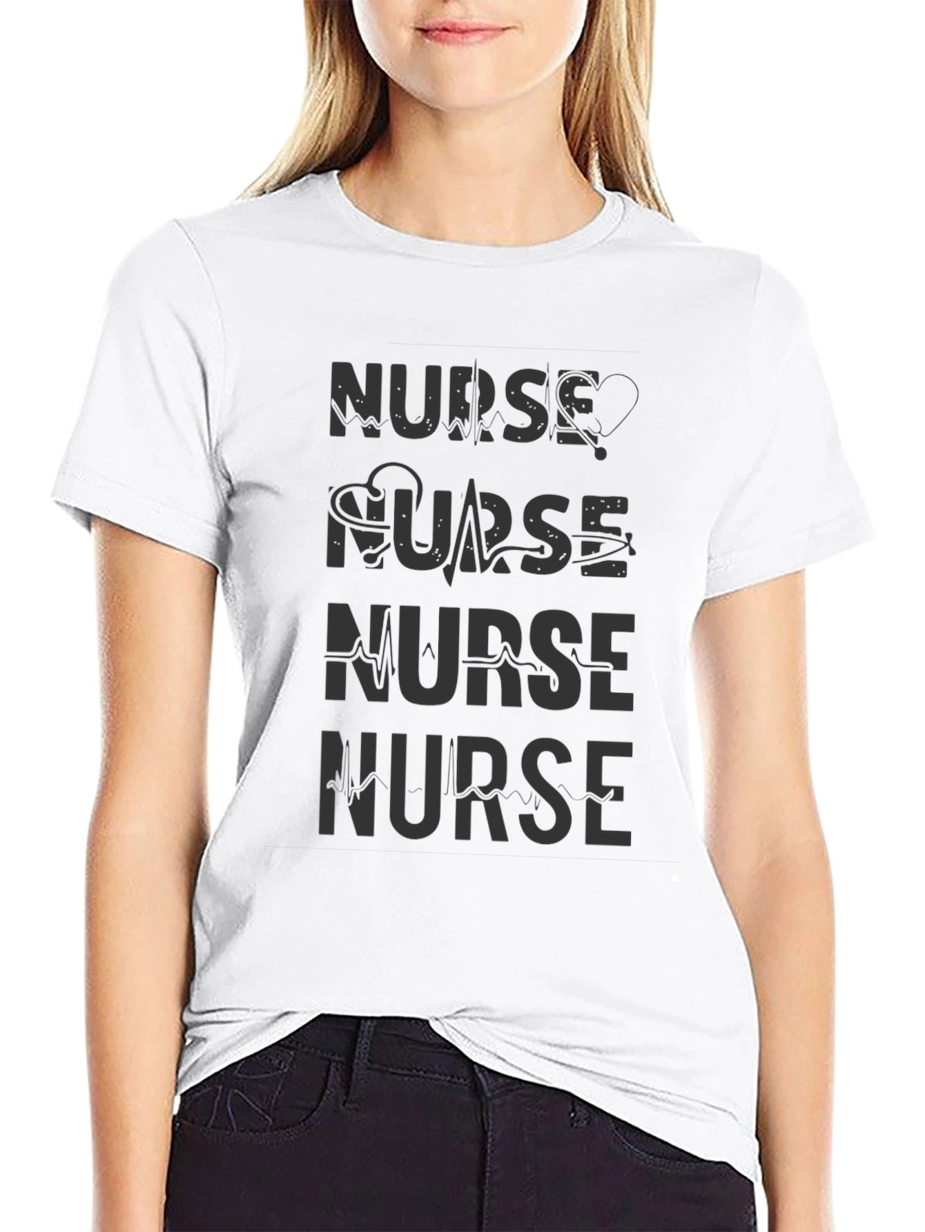 Nurse Graphic Print T-Shirt - Medical Profession Apparel