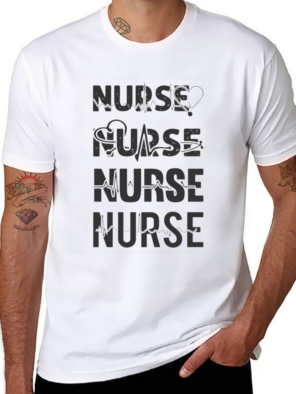 Nurse Graphic Print T-Shirt - Medical Profession Apparel