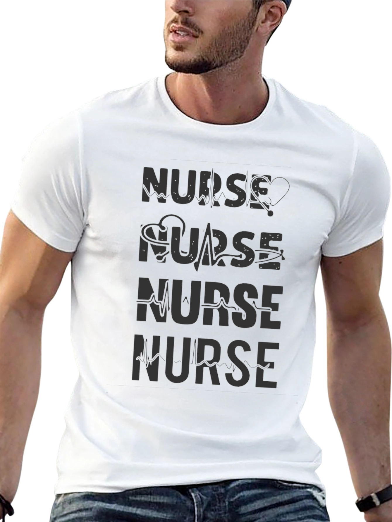 Nurse Graphic Print T-Shirt - Medical Profession Apparel