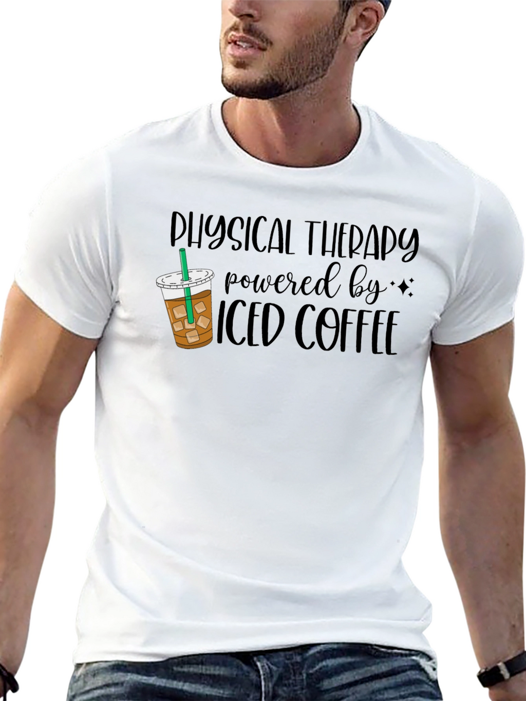 Physical Therapy Iced Coffee Black T-Shirt