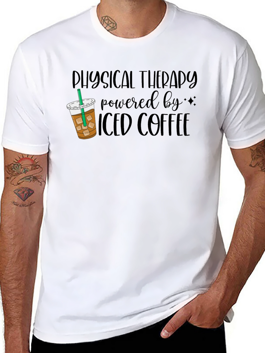 Physical Therapy Iced Coffee Black T-Shirt