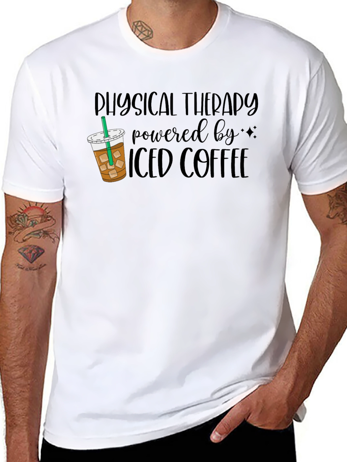 Physical Therapy Iced Coffee Black T-Shirt