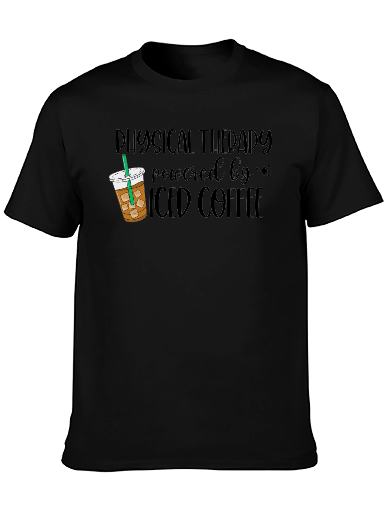 Physical Therapy Iced Coffee Black T-Shirt