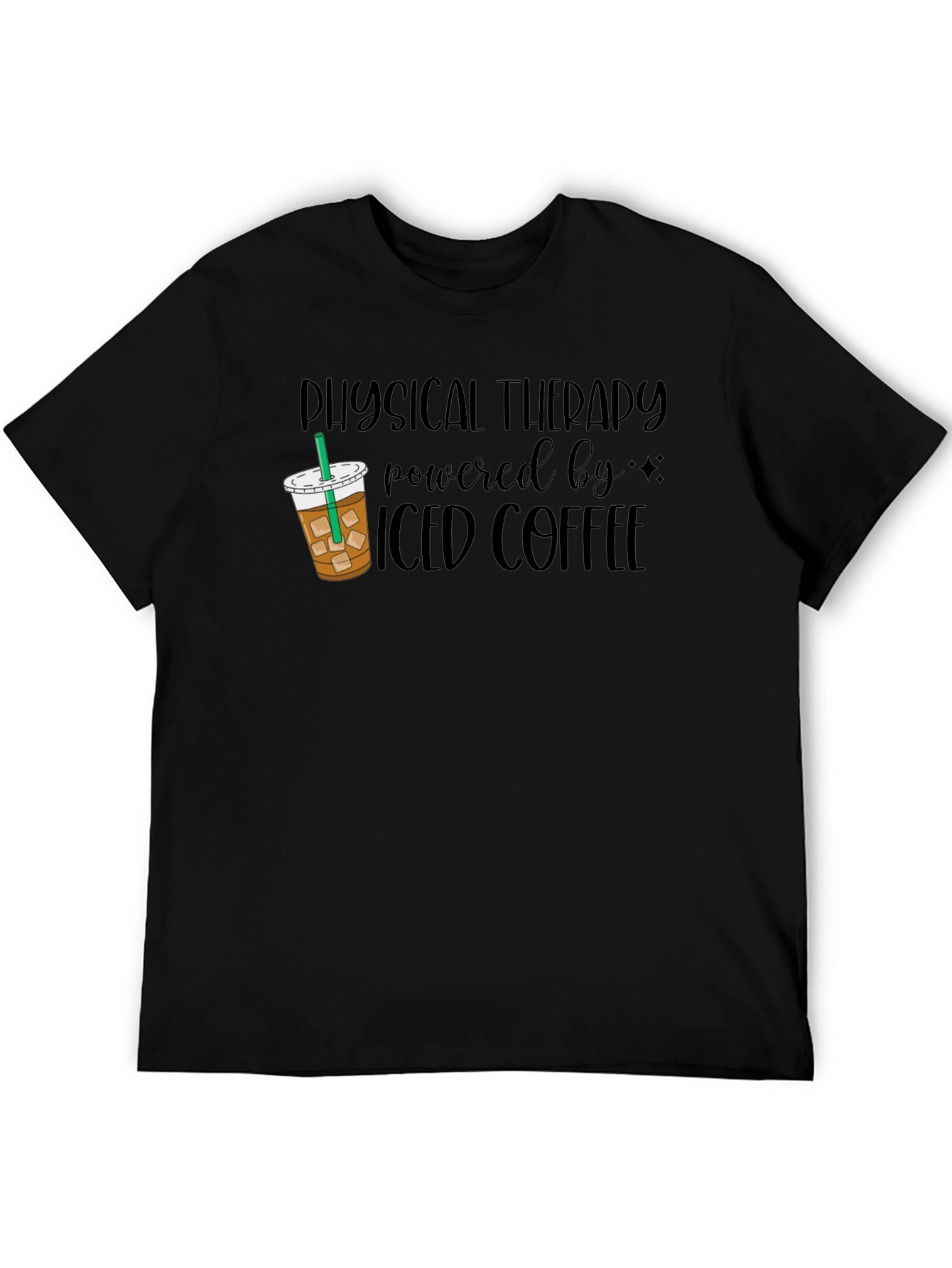 Physical Therapy Iced Coffee Black T-Shirt