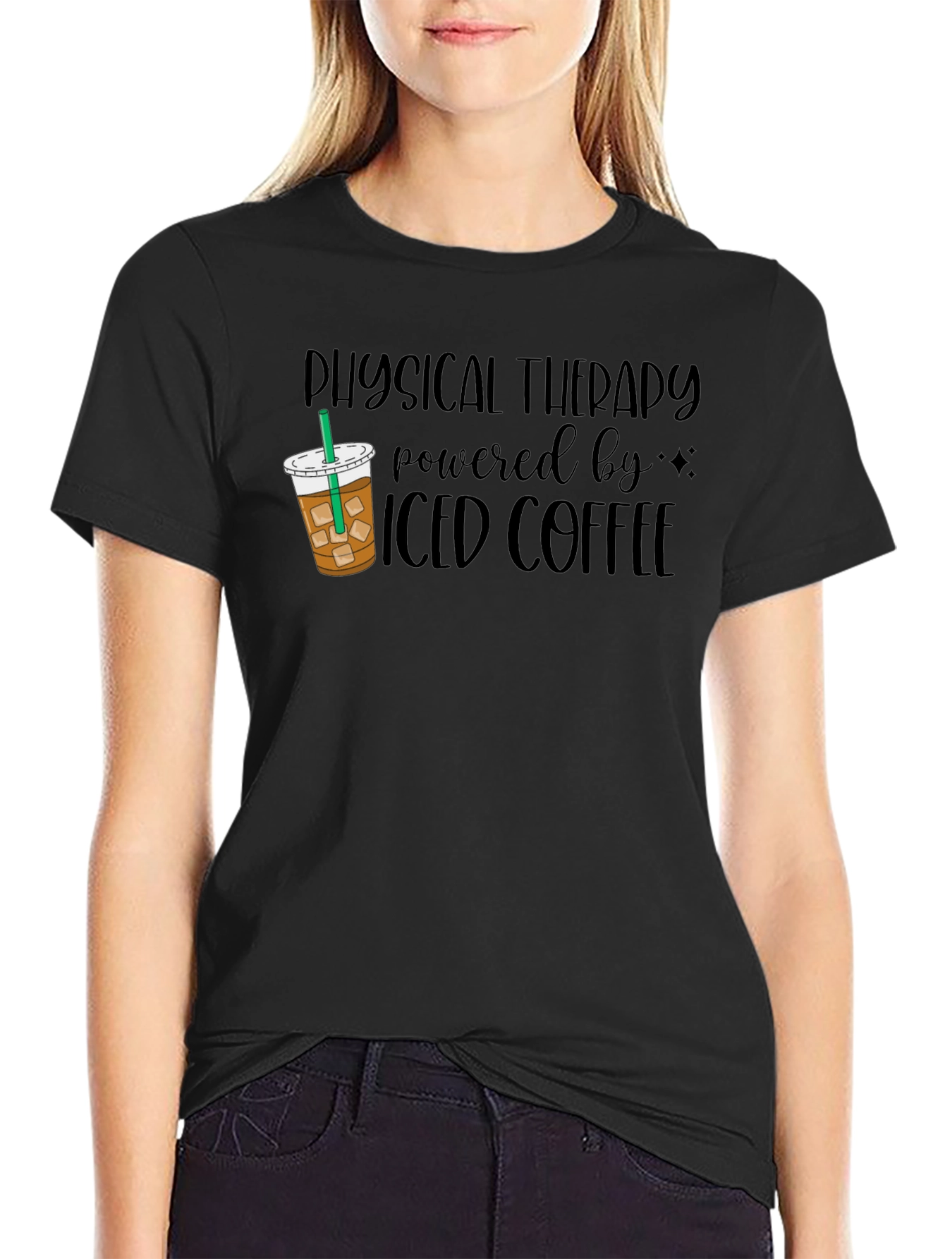 Physical Therapy Iced Coffee Black T-Shirt