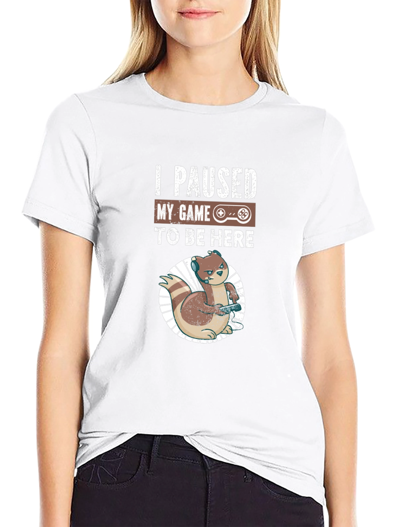 I Paused My Game to Be Here Gamer T-Shirt