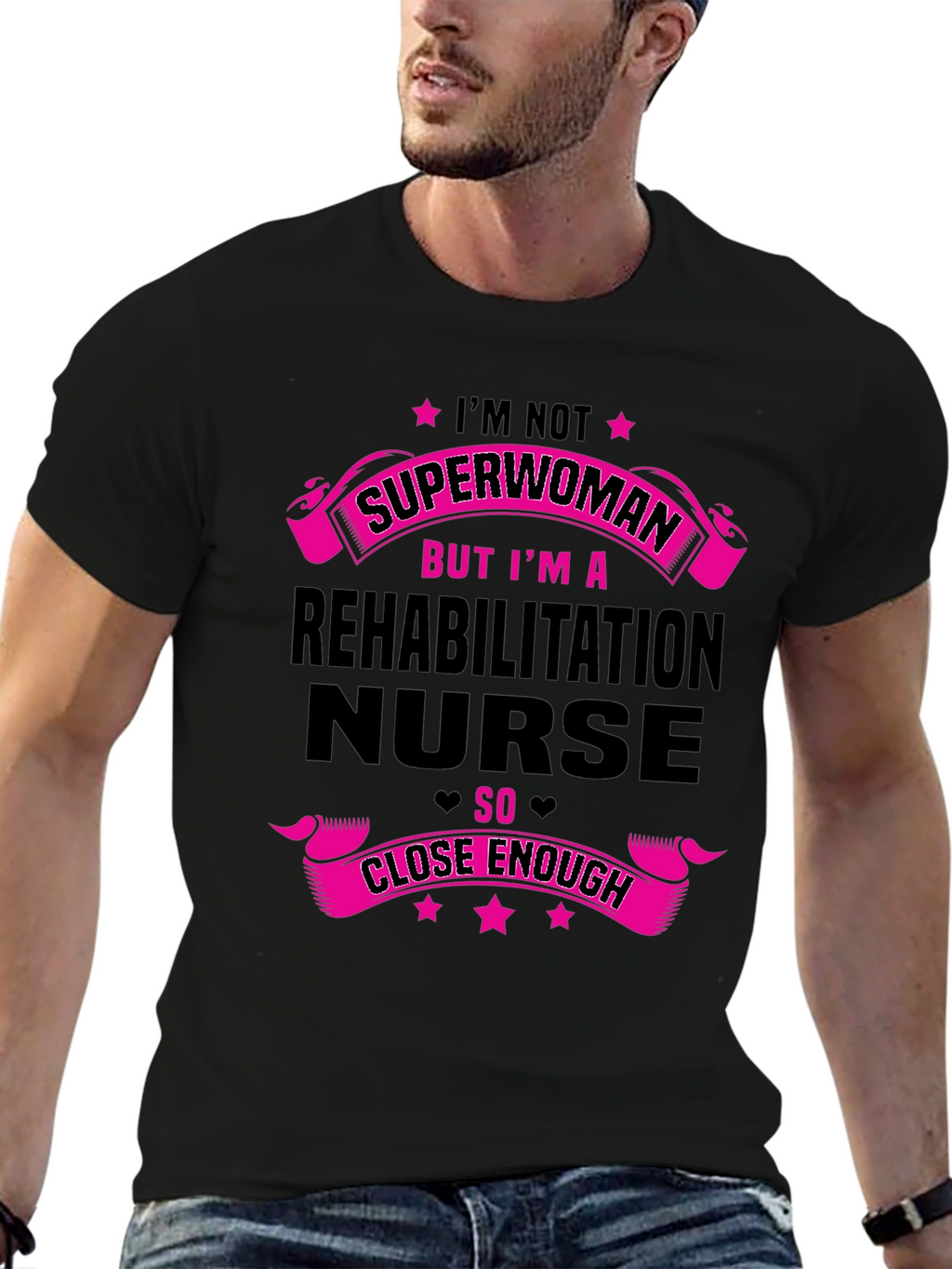 Rehabilitation Nurse Superwoman Graphic T-Shirt