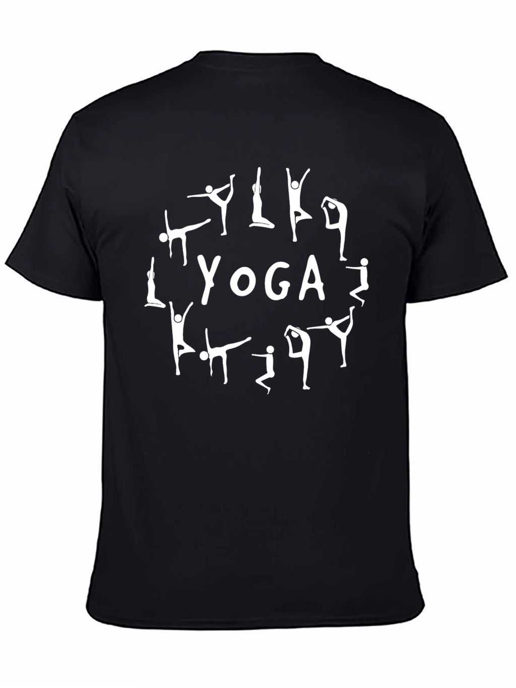 Yoga Poses Graphic T-Shirt - Black