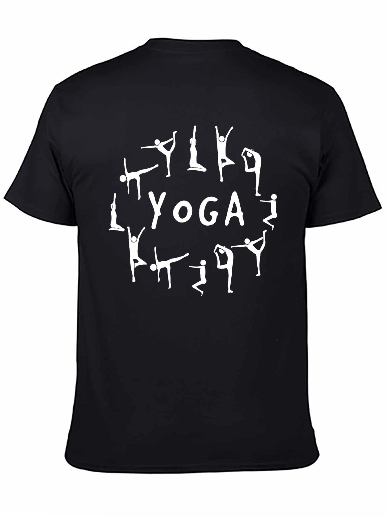 Yoga Poses Graphic T-Shirt - Black