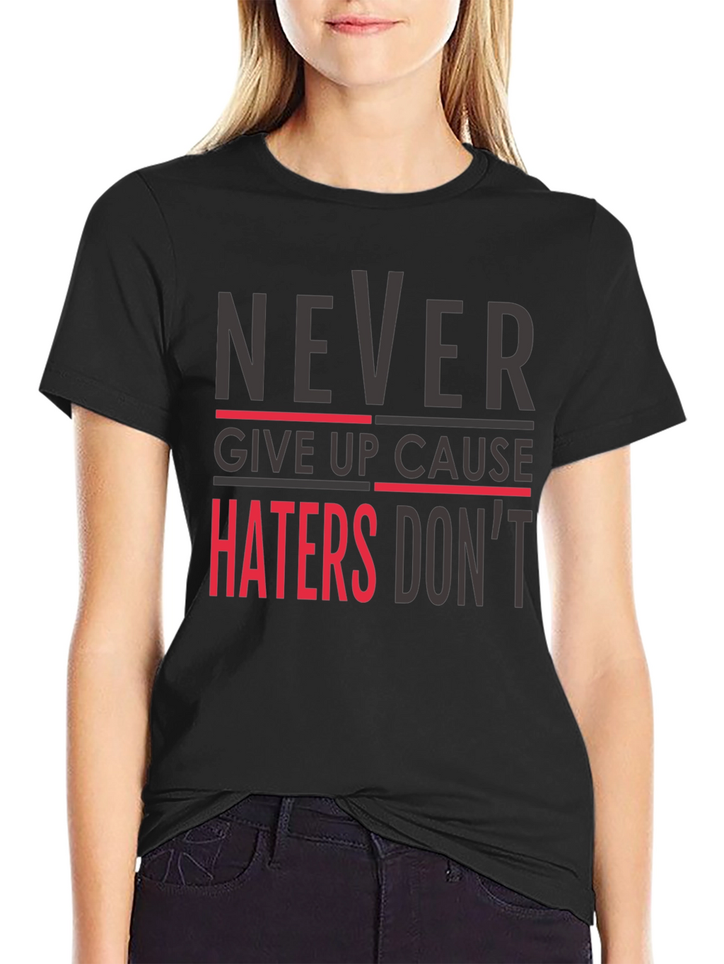 Never Give Up Graphic Tee - Motivational Mens T-Shirt