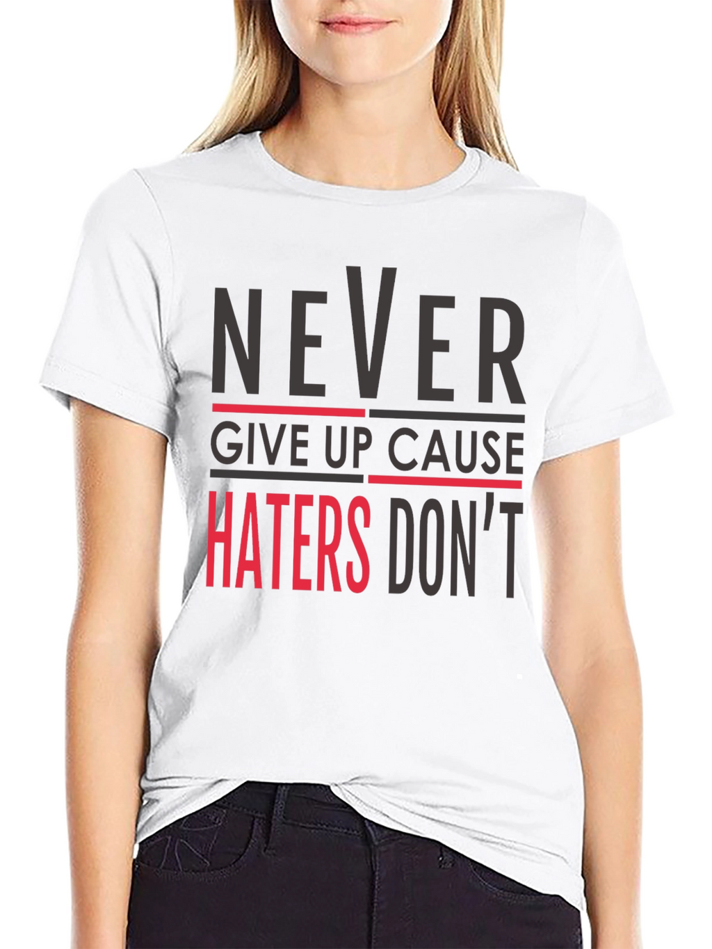 Never Give Up Graphic Tee - Motivational Mens T-Shirt