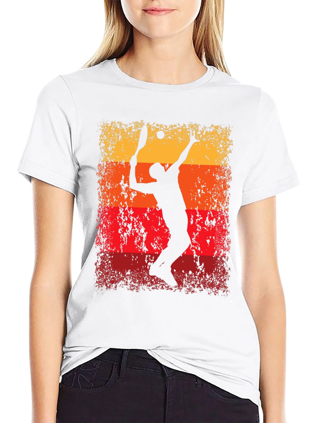Tennis Player Graphic T-Shirt - Retro Style