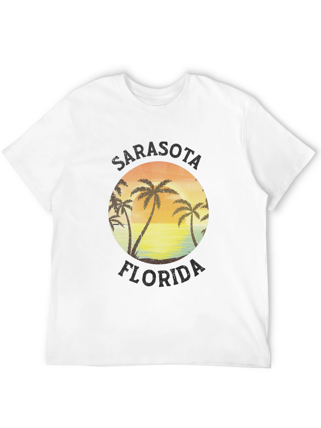 Sarasota Florida Palm Tree Sunset Graphic T-Shirt