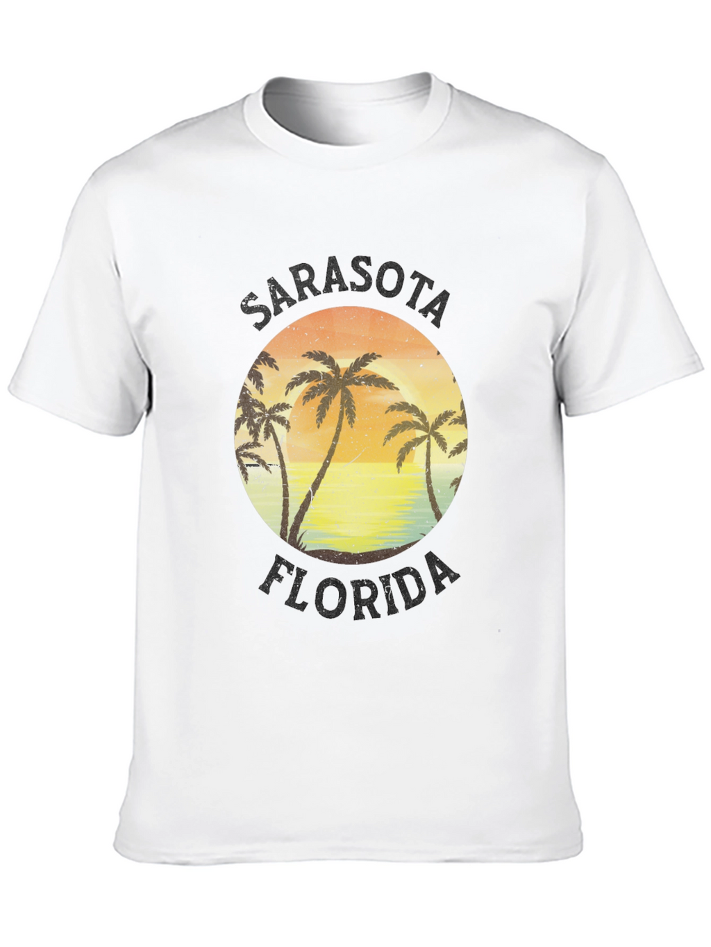 Sarasota Florida Palm Tree Sunset Graphic T-Shirt