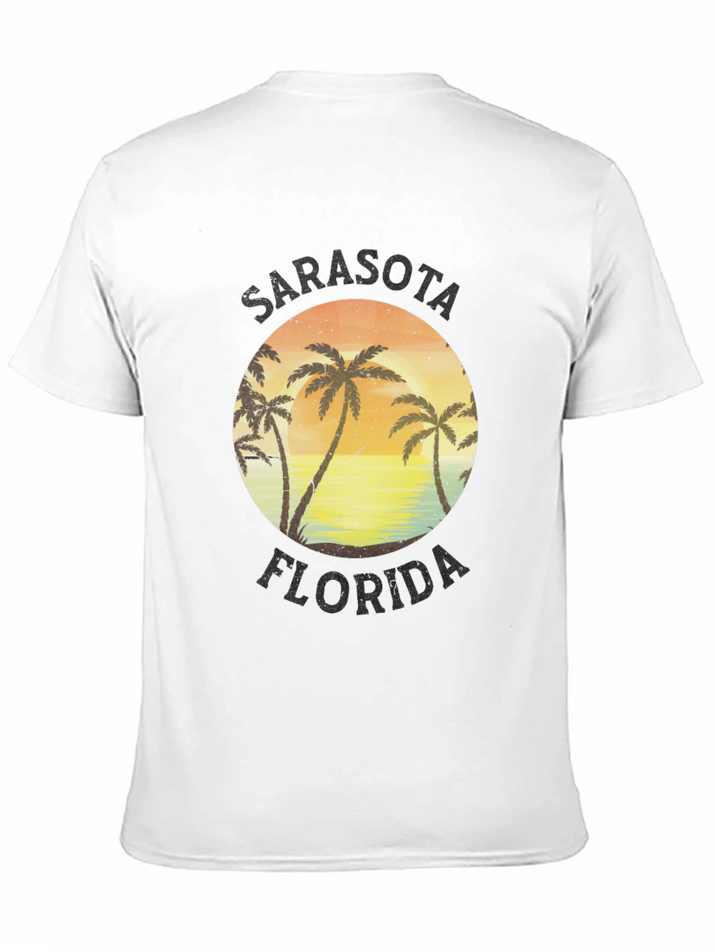 Sarasota Florida Palm Tree Sunset Graphic T-Shirt