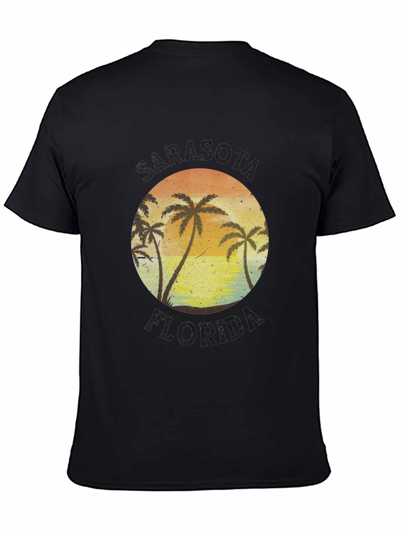 Sarasota Florida Palm Tree Sunset Graphic T-Shirt