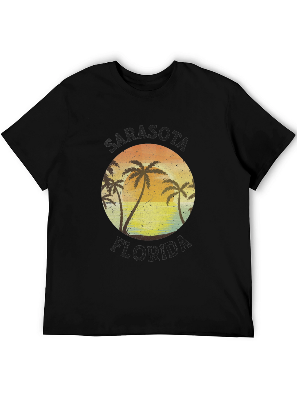 Sarasota Florida Palm Tree Sunset Graphic T-Shirt