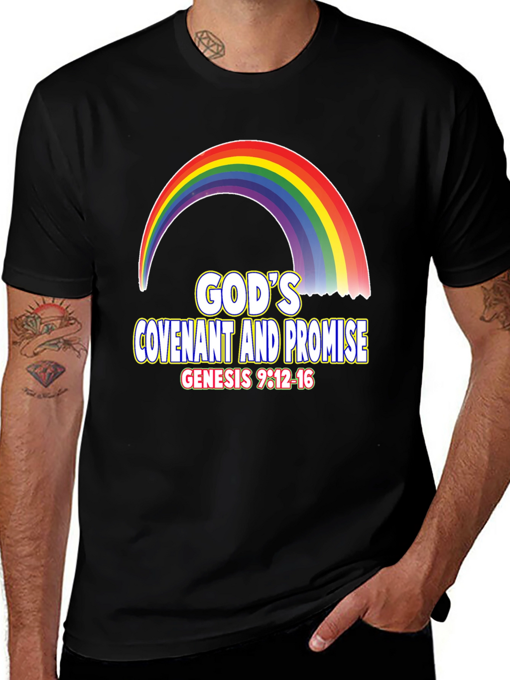 Gods Covenant Promise Rainbow T-Shirt