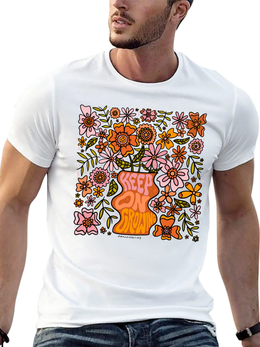 Floral Keep On Growing Graphic Tee