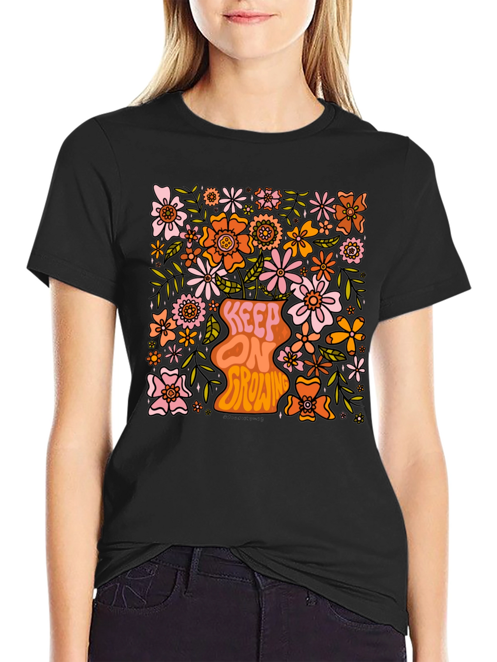 Floral Keep On Growing Graphic Tee